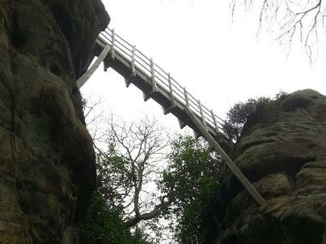 The new footbridge at Hawkstone Park in Shropshire